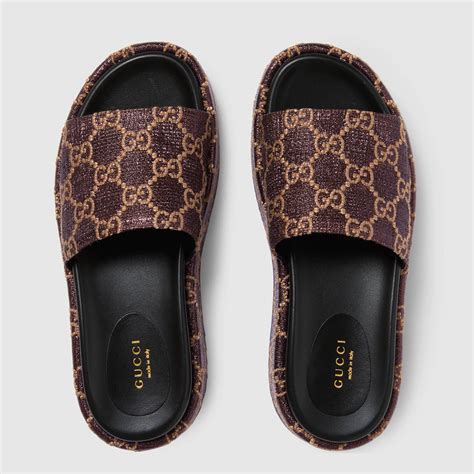 gucci fur slides brown|gucci slides women's selfridges.